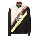 sweater homme fendi oversize hoodie stripe broderie